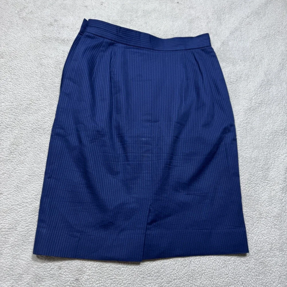 Yves Saint Laurent Skirt Womens 38 Pinstripe Knee Length Classic Workwear Career